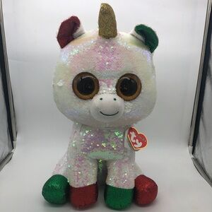 JUMBO Ty Flippables Limited Collection – “Stardust” Unicorn Plush (18”) MINT